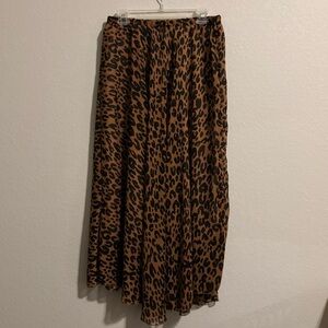 Leopard Print Maxi Skirt